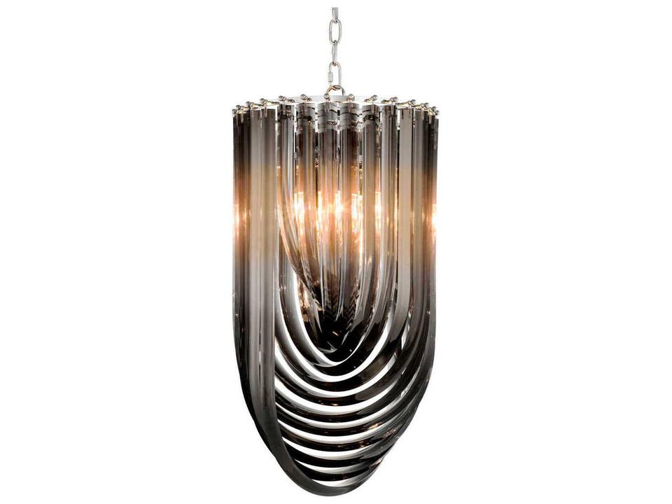 Murano Smoke Acrylic Chandelier Art Deco