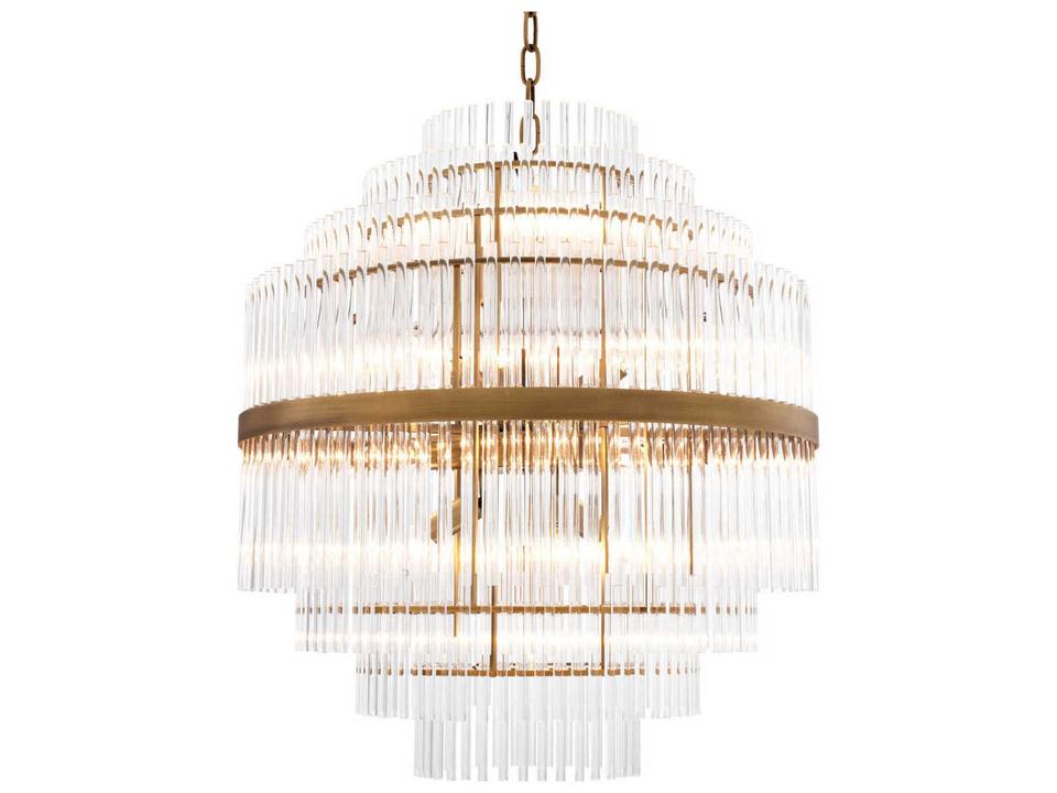 East Antique Brass Chandelier