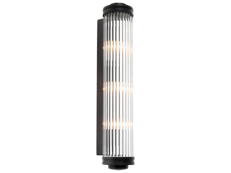 Bronze X Clear Glass Wall Sconce