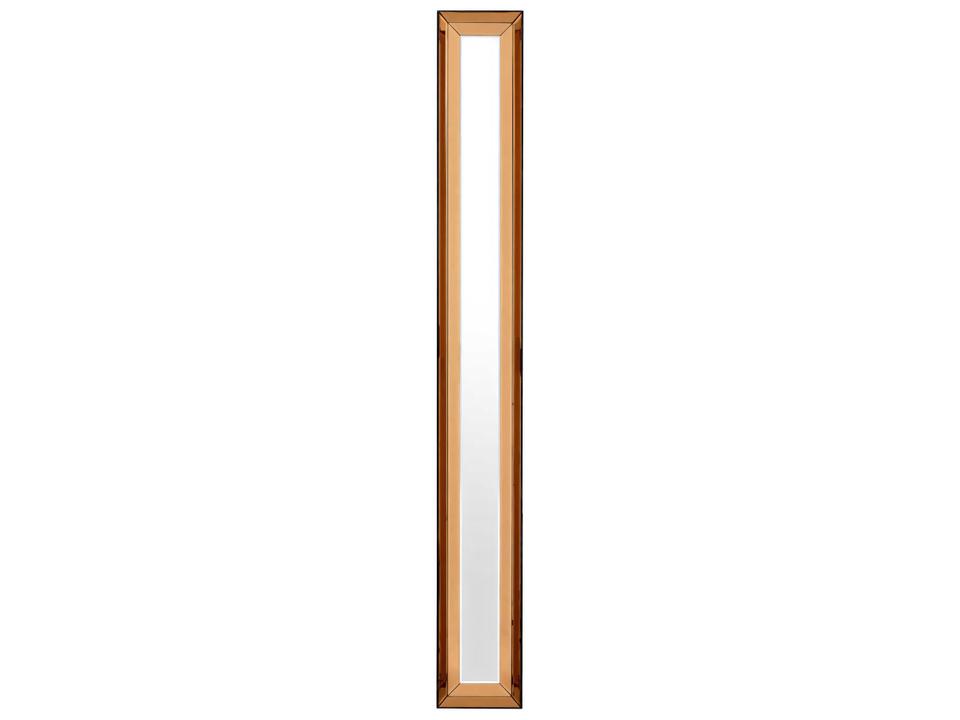 Slim Wall Mirror in Amber Glass