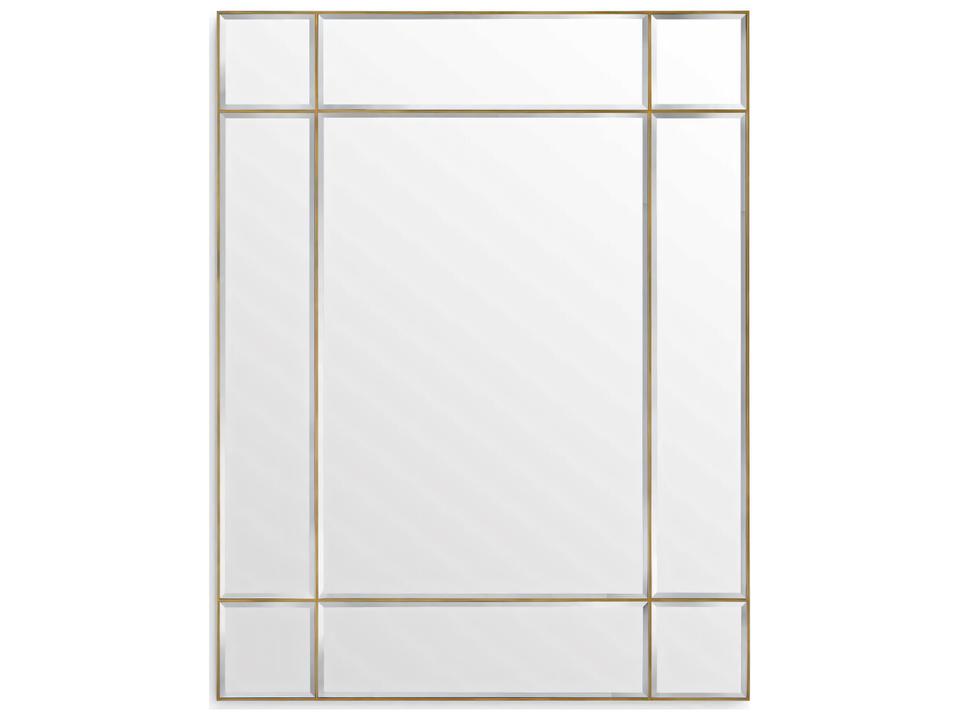 Beaumont XL Wall Mirror in Vintage Brass with Beveled Glass