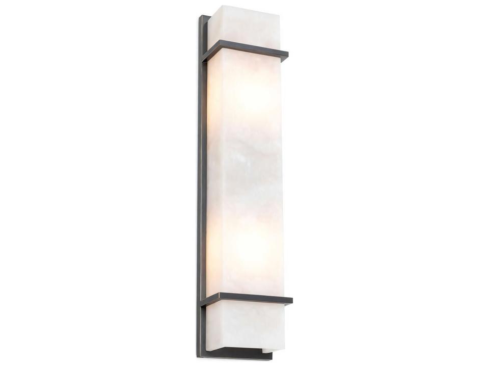 Spike Wall Sconce Alabaster Bronze Highlight Modern