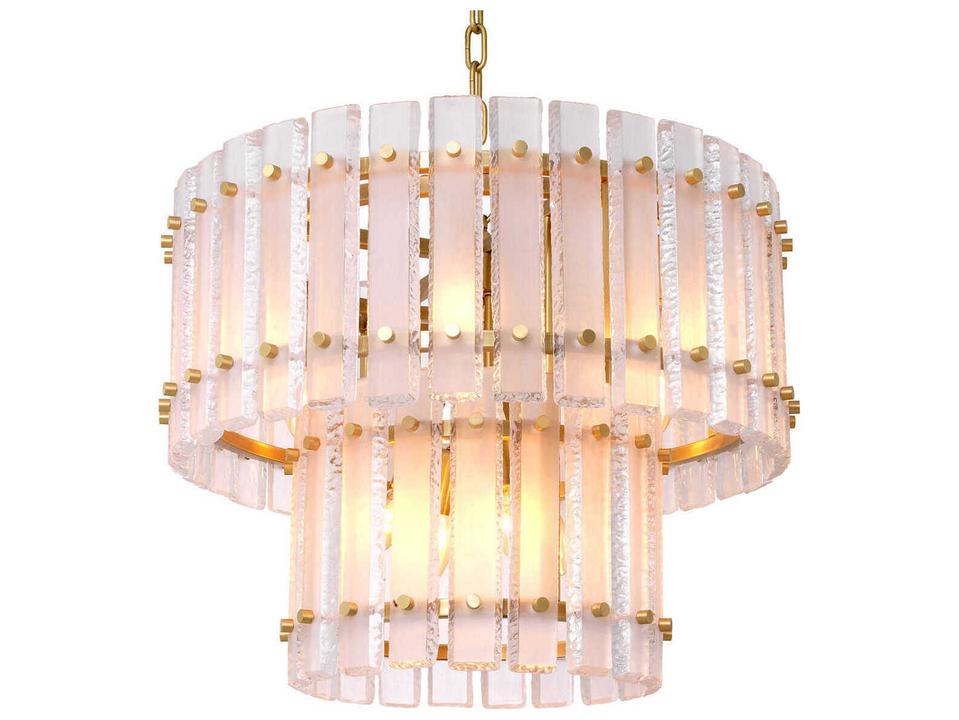 Blason Chandelier Antique Brass Two-Tier