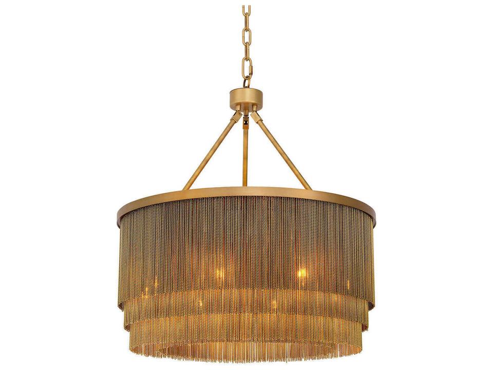Tissot S Chandelier Antique Brass Finish Glamorous