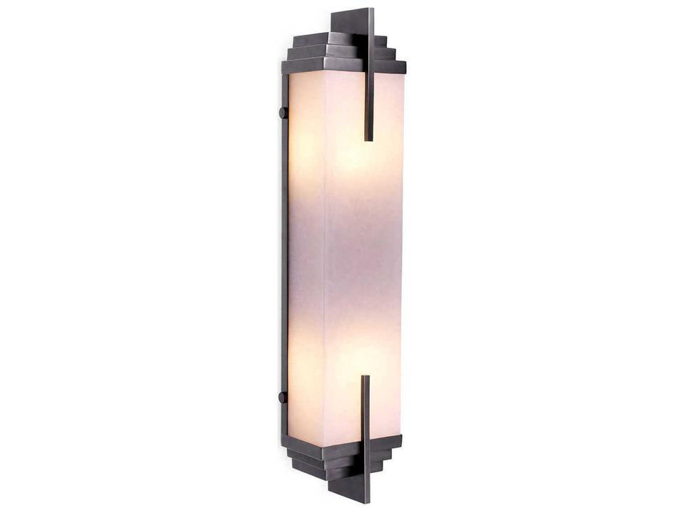 Harman Wall Lamp Bronze Highlight Alabaster Art Deco