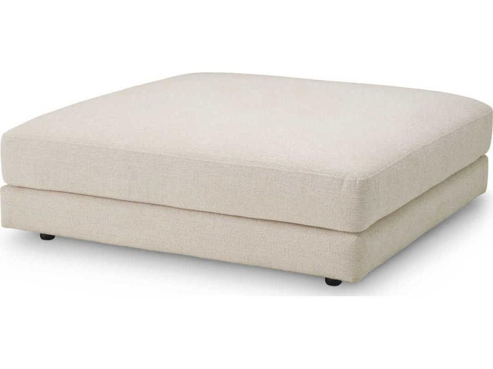 Lounge Club Square Nuoro Beige Fabric Ottoman