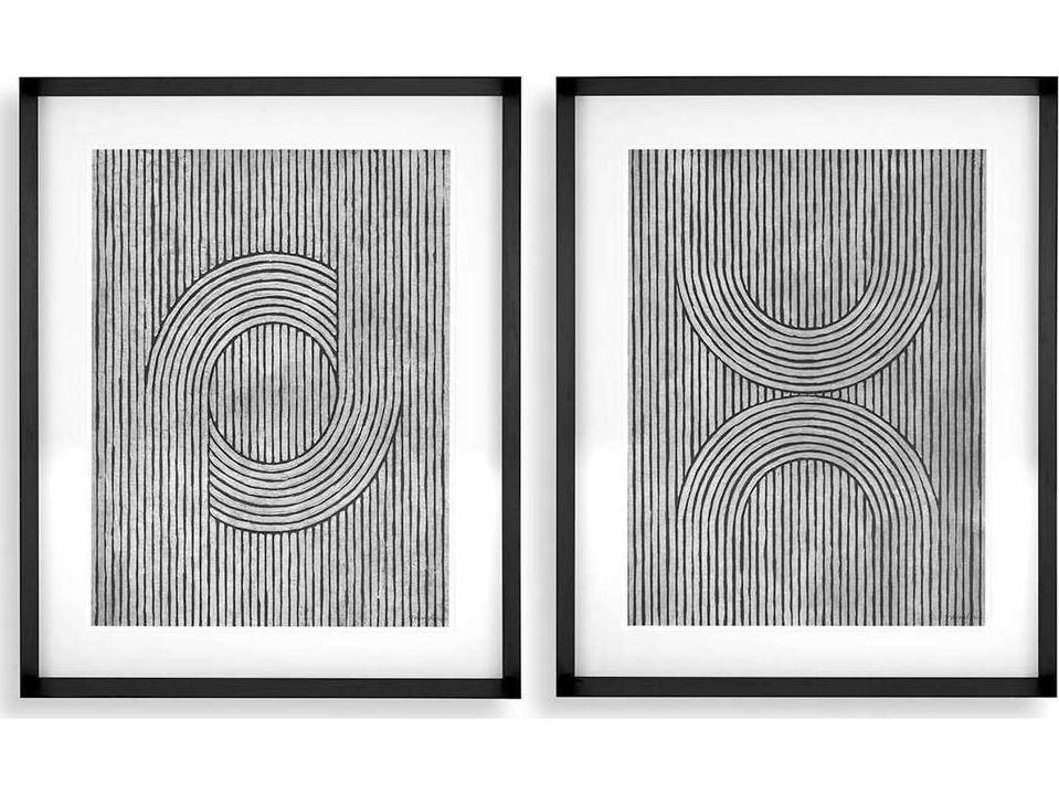 Grooves Set of 2 Print Cedar