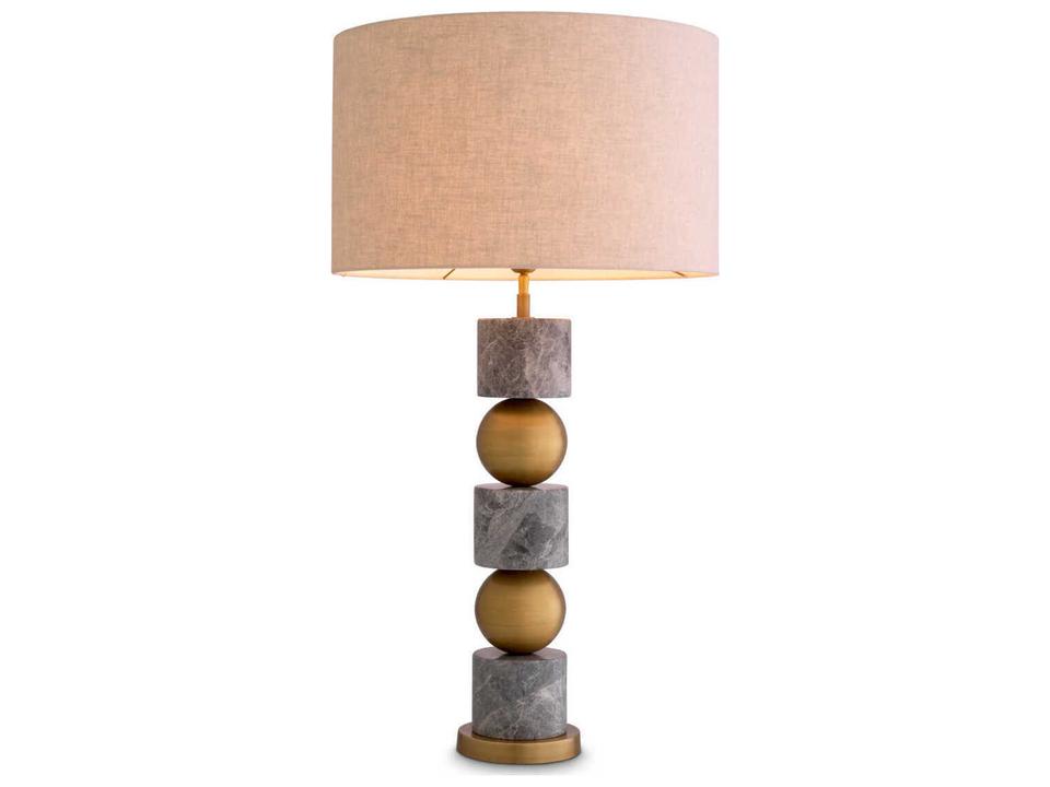 Levy Grey Marble Incl Shade Table Lamp