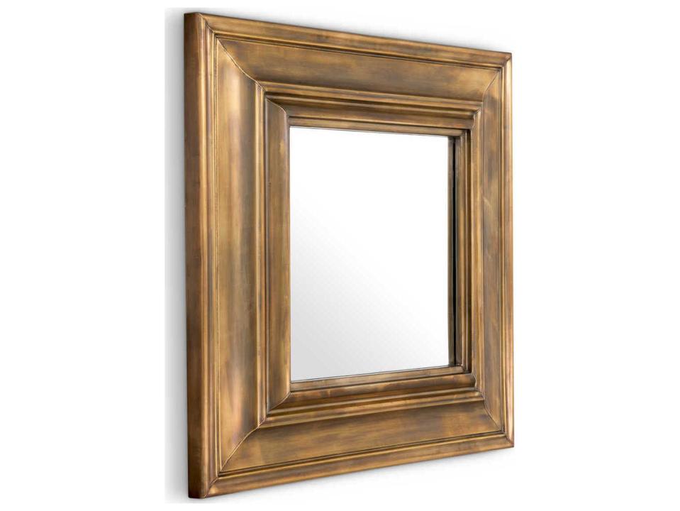Sanoma L Vintage Brass Mirror