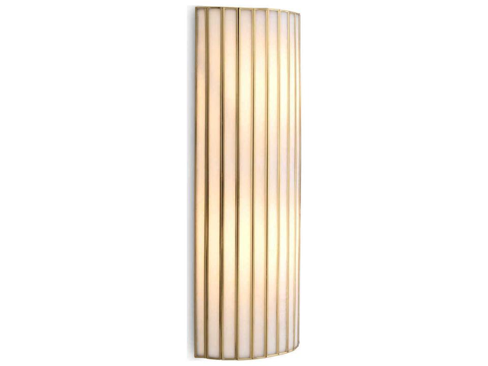 Monari 2-Light Wall Sconce in Antique Brass and Handmade Glass