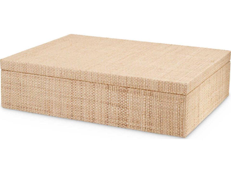Cadiz L Natural Raffia Box