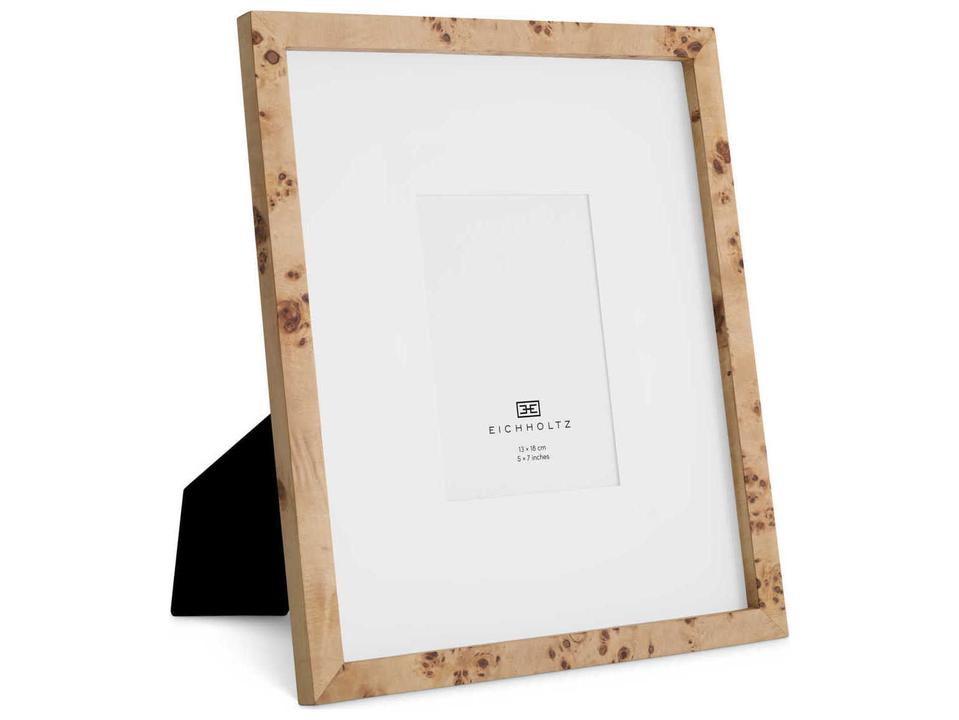 Braga L Light Brown Mappa Burl Veneer Picture Frame