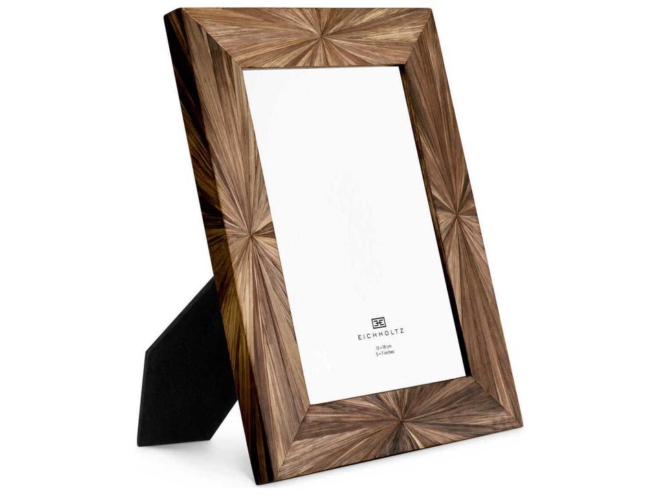 Harvard L Straw Marquetry Brown Picture Frame