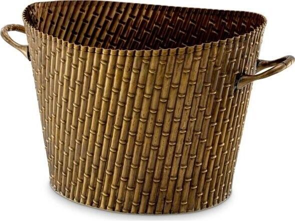 Ethnicraft Wine Cooler Barletta S Vintage Brass Finish