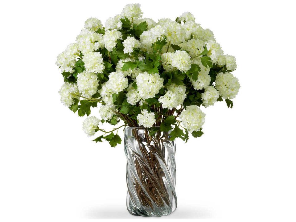 Hydrangeas Of Snowball White Real Touch Pcs Bouquet