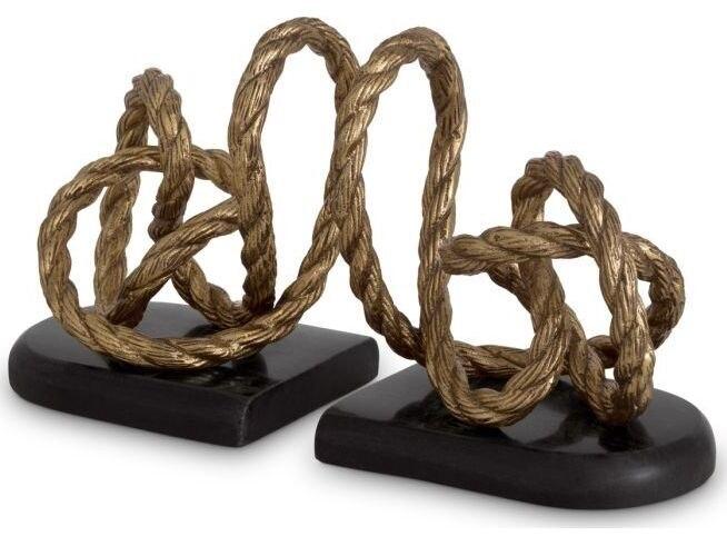 Ethnicraft Bookend Corwyn Antique Brass Finish Set Of 2