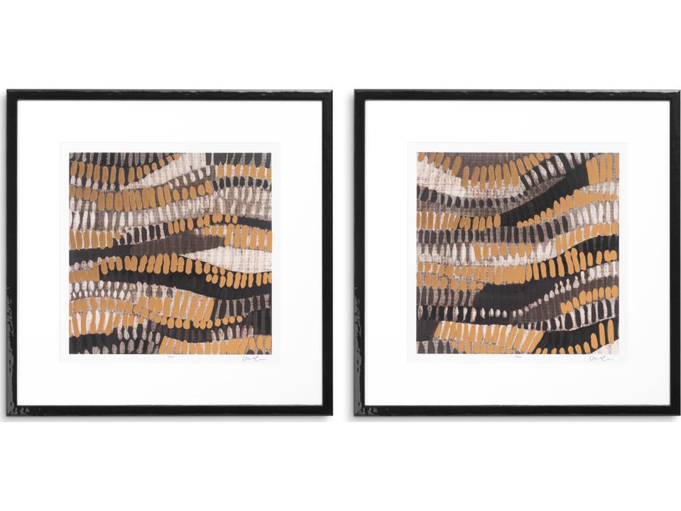 Print Metallic Undulation By June Erica Vess Set Of 2