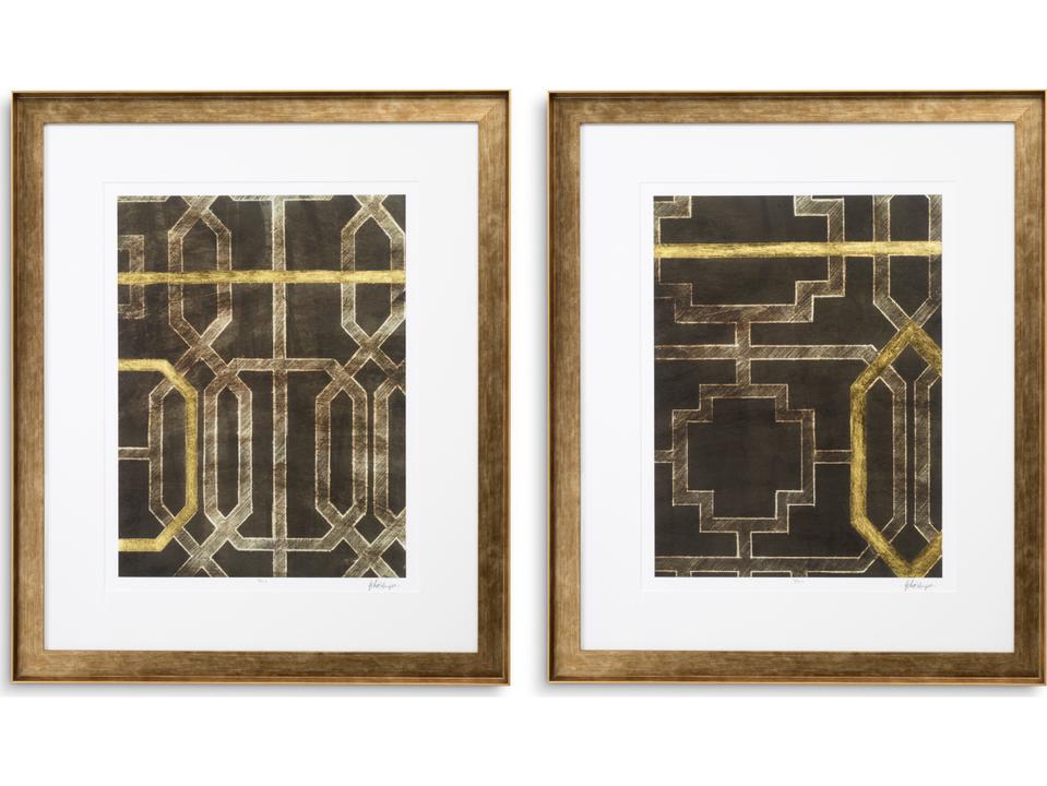 Print Trellis Pattern By Ethan Harper Ii Set Of 2