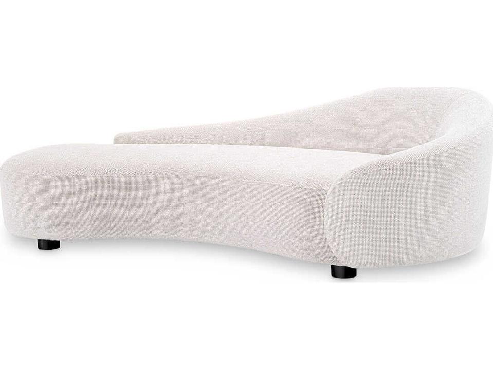 Rivolo Sofa Curved Off-White Lyssa Fabric