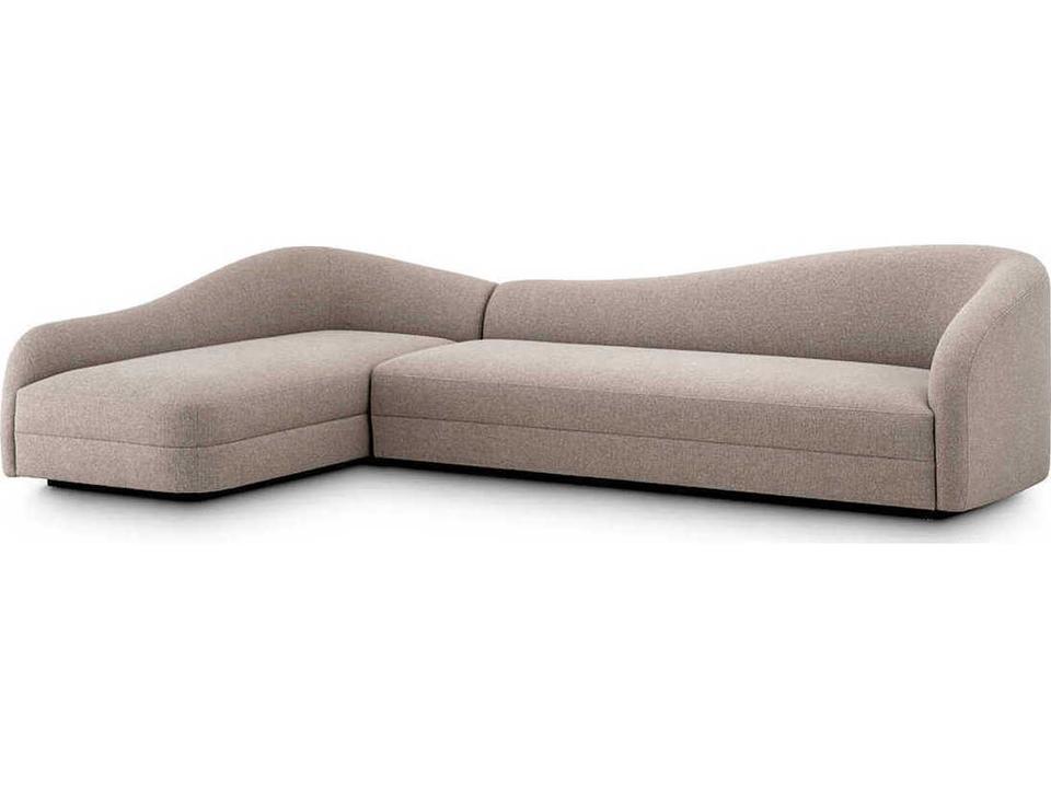 Divisadero Reve Greige Black Base Beige Upholstered Modular