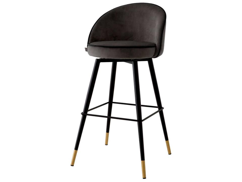 Cooper Velvet Upholstered Swivel Bar Stool Set of 2