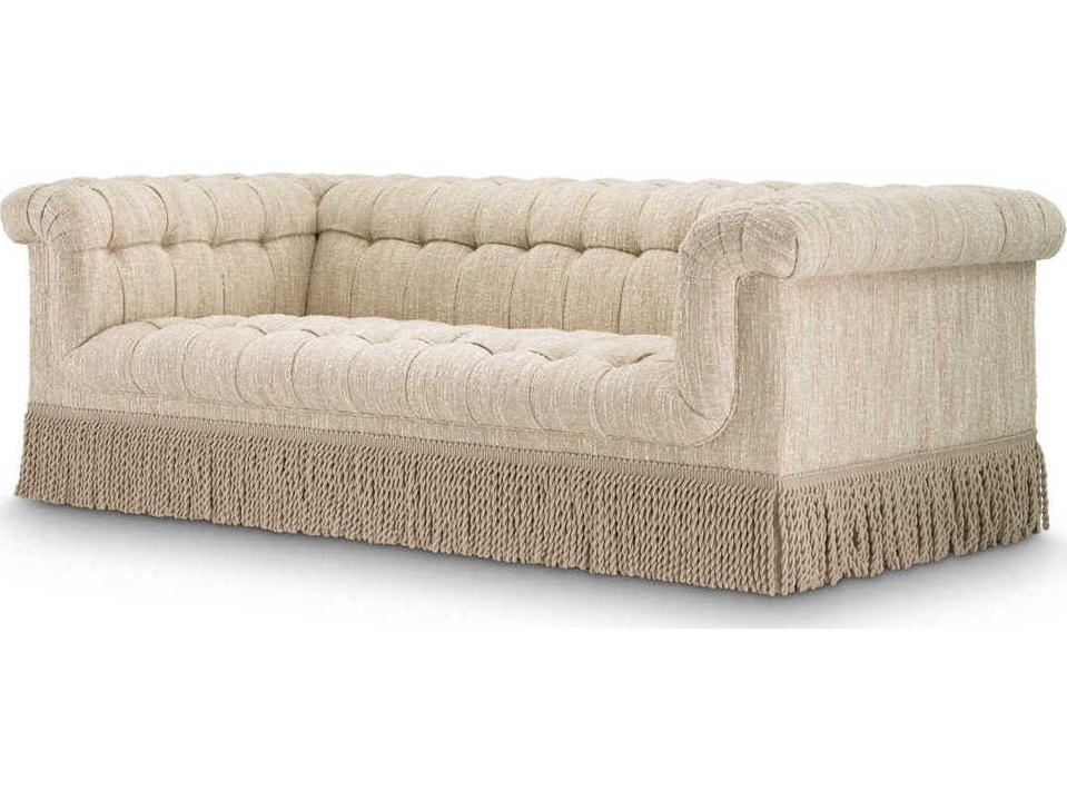 Dorantes Boucle Sonata Cream Upholstered Sofa