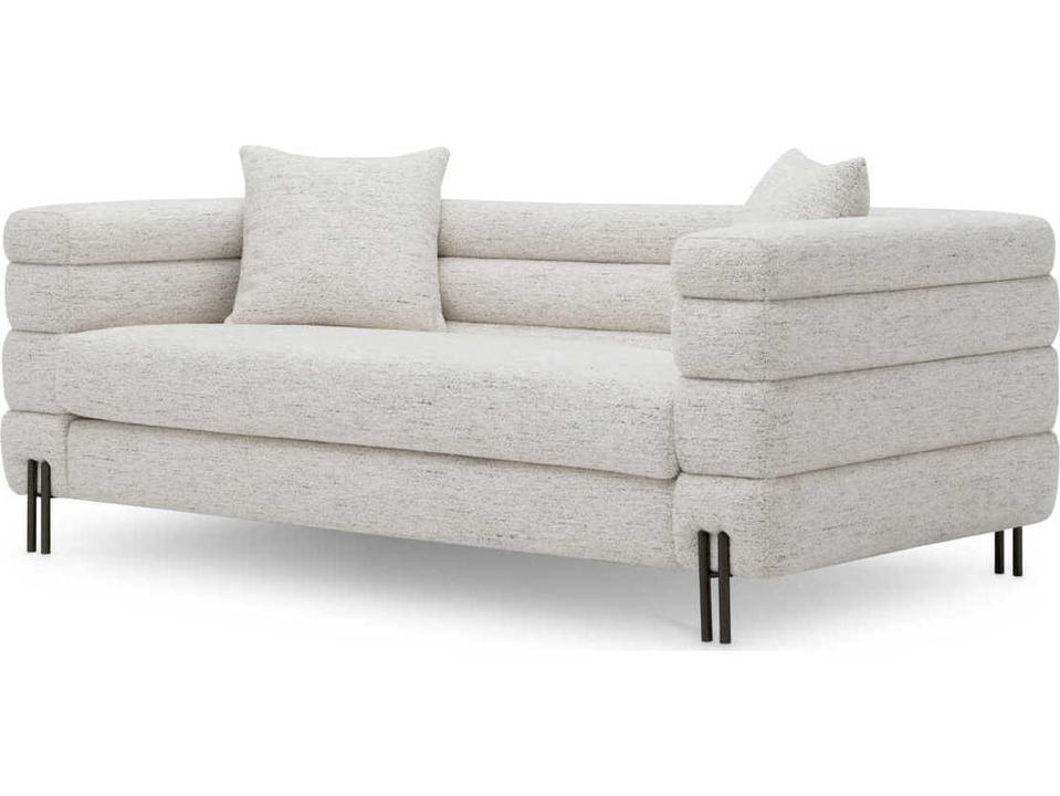 York White Upholstered Sofa