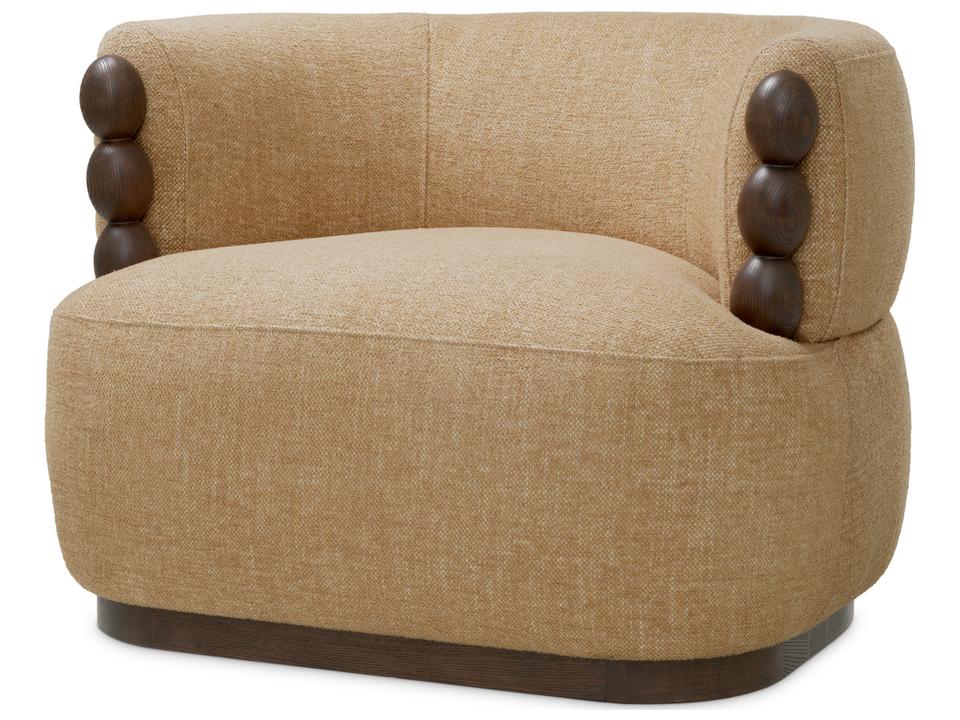 Grimaud Swivel Lounge Accent Chair in Renato Honey