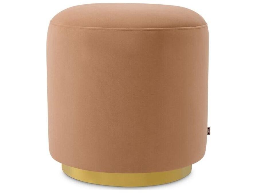 Ethnicraft Dining Stool Greer Savona Camel Brushed Brass Finish