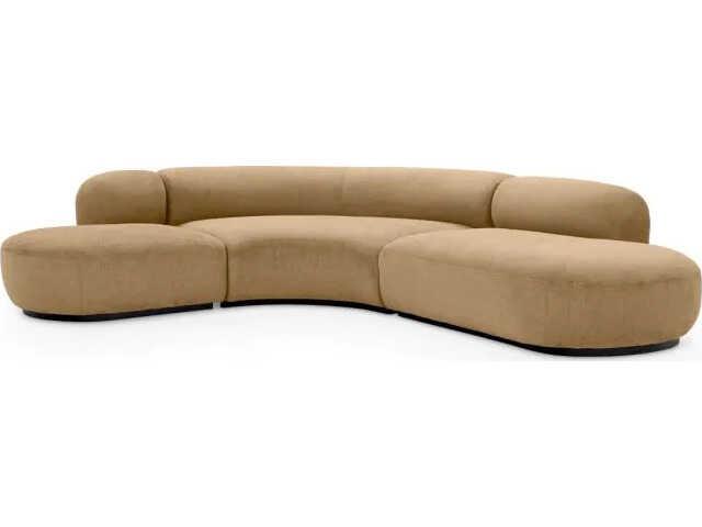 Bjorn Cream Upholstered Sectional Sofa