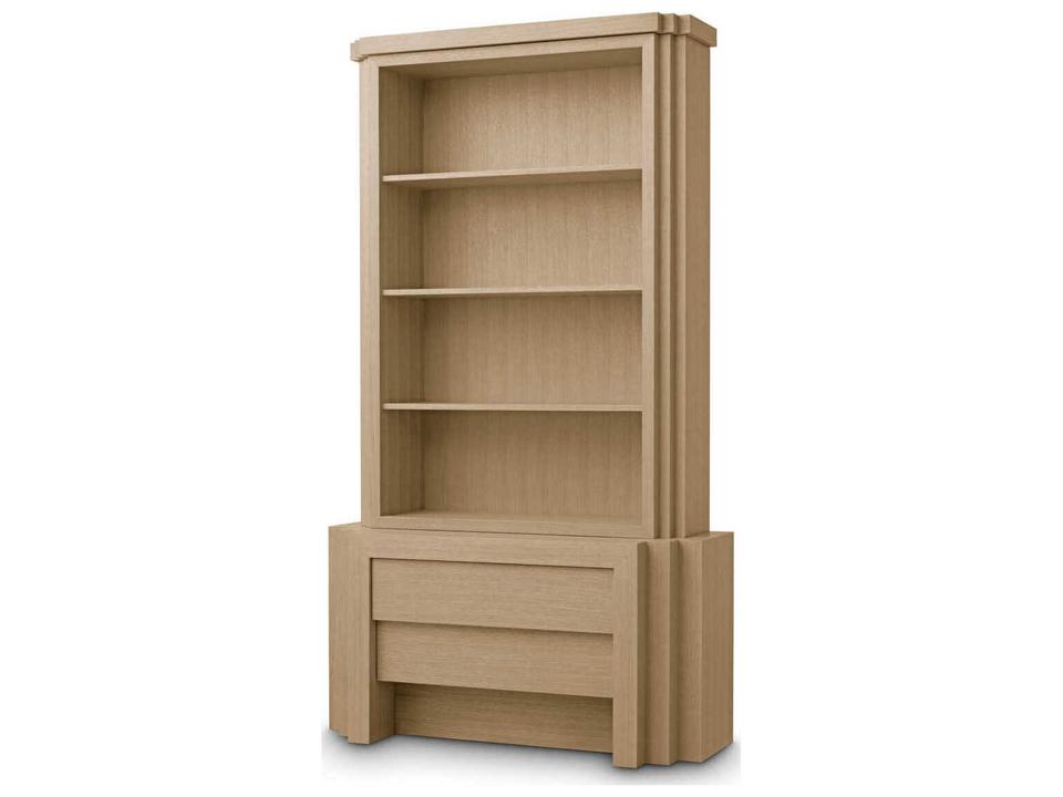 Metropolitan Oak Wood Display Cabinet in Natural Oak Veneer