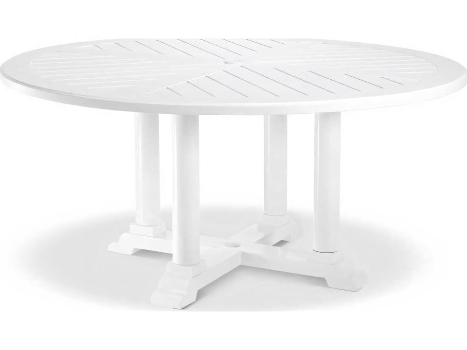 Bell Rive 63-Inch Round Dining Table in White