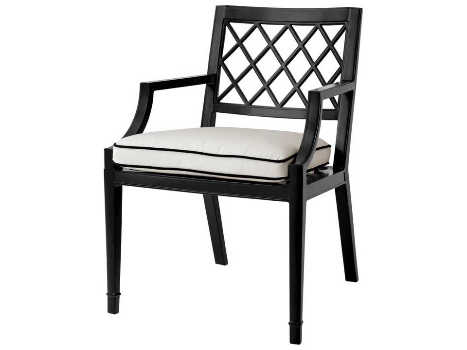 Paladium Sunbrella Canvas Dining Armchair in Black