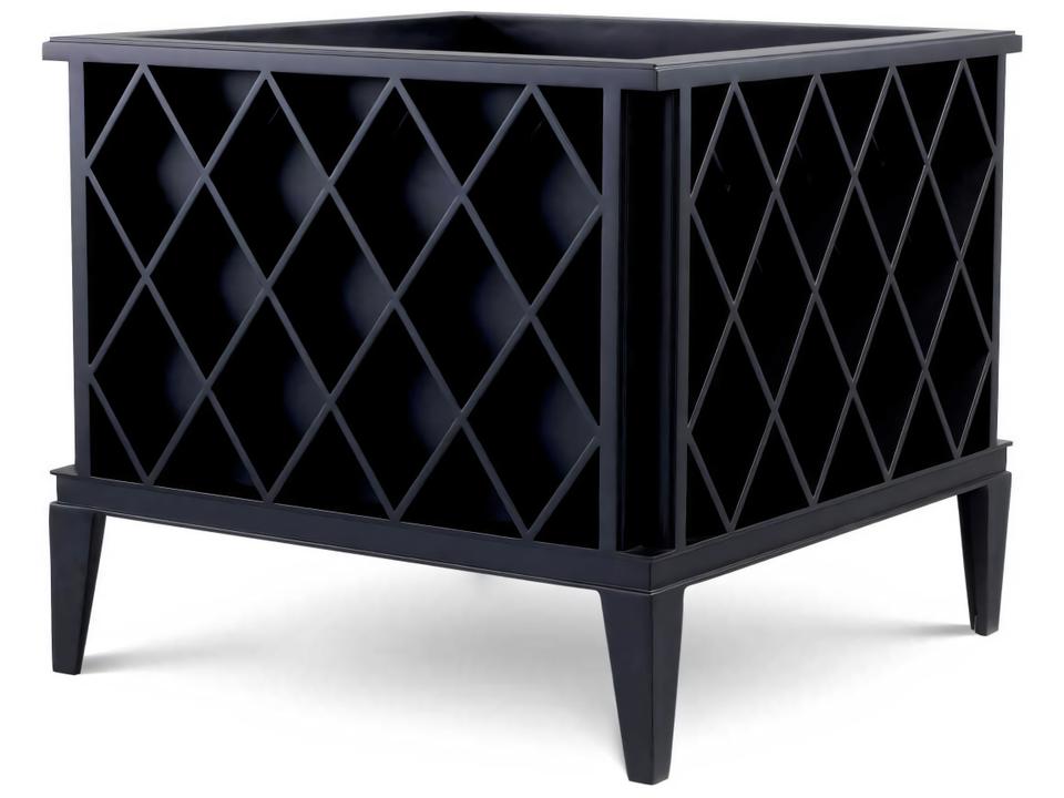 Eichholtz Ocean Club Aluminum Planter in Matte Black