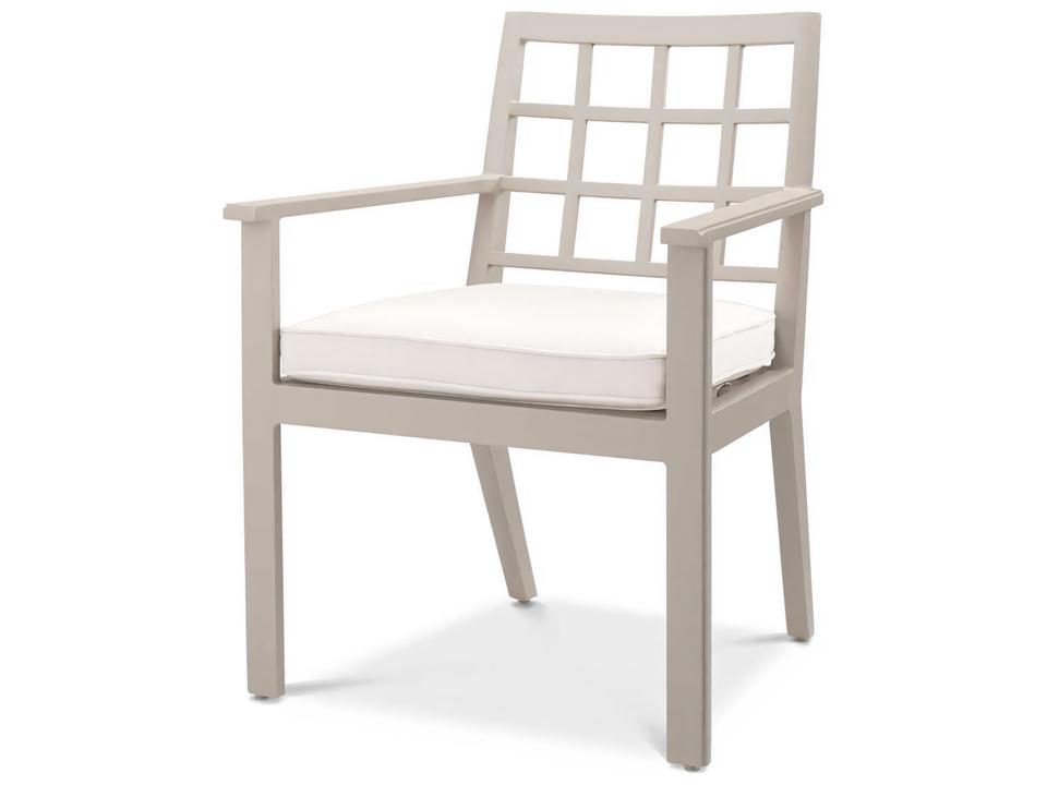 Cap-Ferrat Dining Armchair with Sunbrella Canvas in Sand