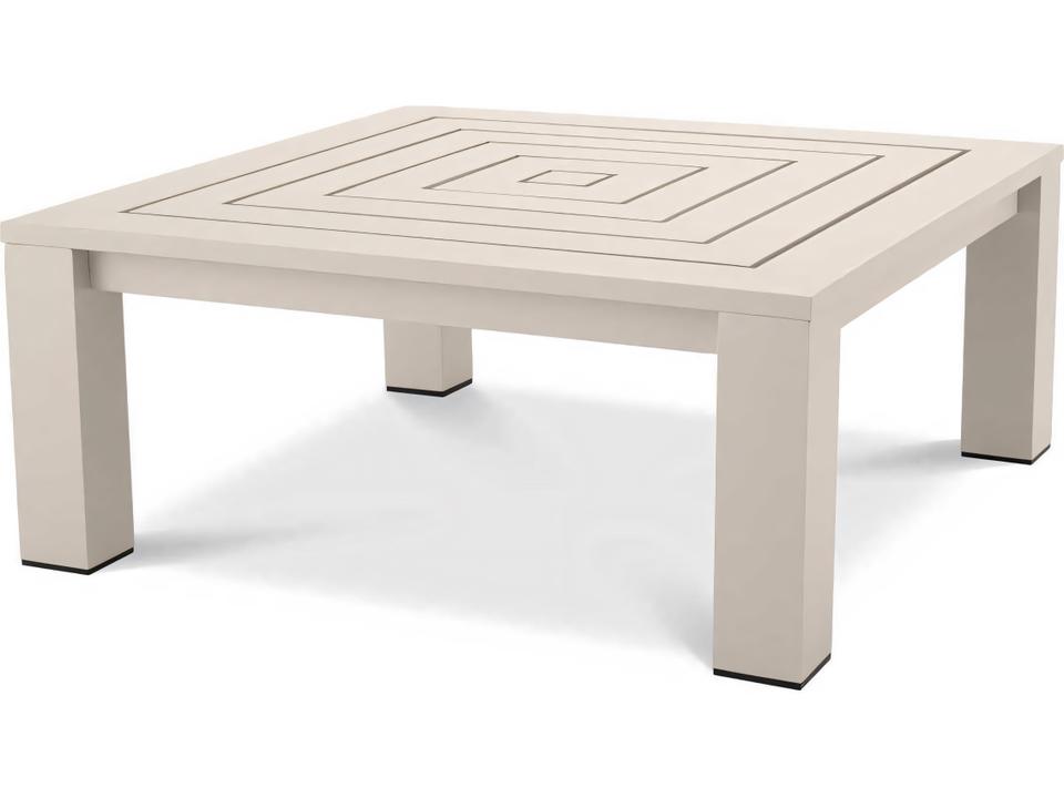 Vistamar Aluminum Square Coffee Table in Sand