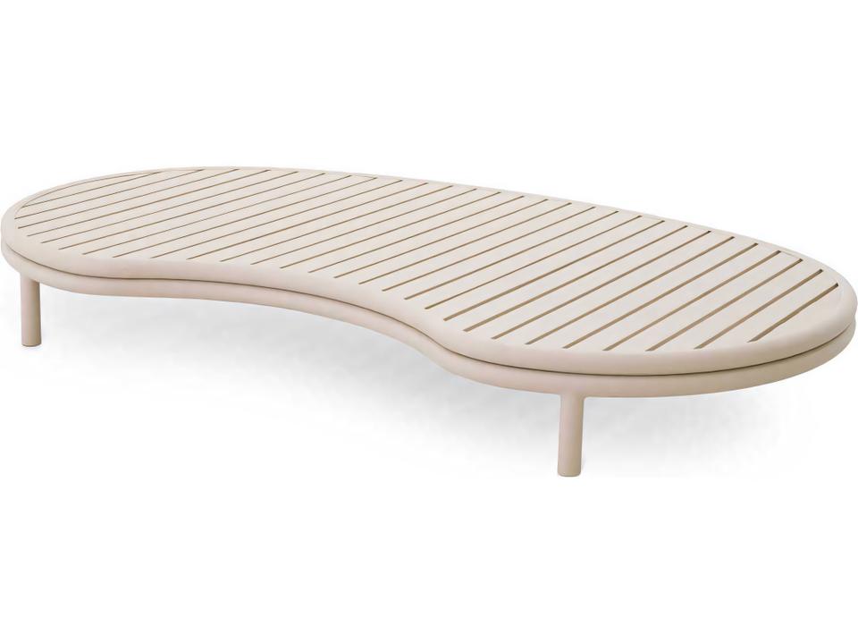 Laguno Elliptical Aluminum Coffee Table in Sand