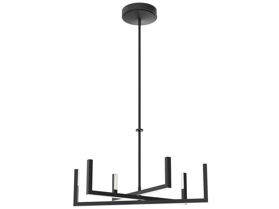 Priam 6-Light Matte Black LED Linear Chandelier