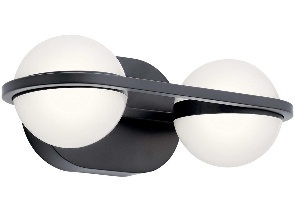 Brettin 2-Light Matte Black LED Vanity Light