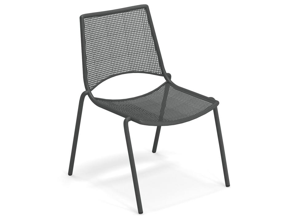 Topper Steel White Stacking Outdoor Patio Dining Side Chair