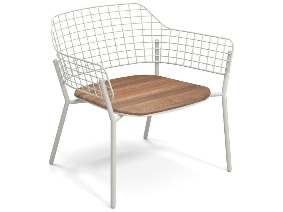 Lyze Aluminum Teak Stackable Outdoor Lounge Chair