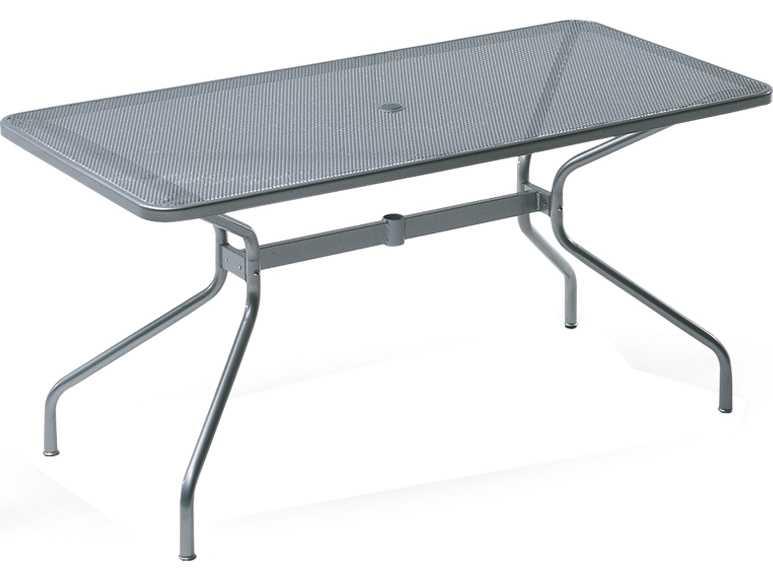 807 Rectangular Drink Table with Umbrella Hole in Antique