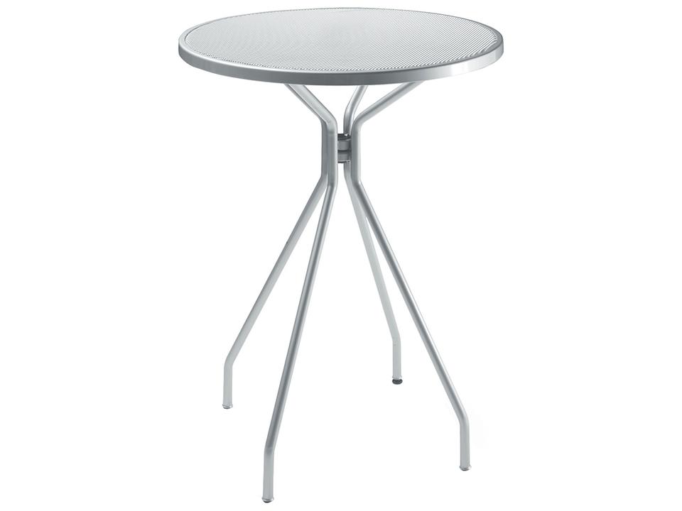 Cambi 32-Inch Round Steel Bar Table in Antique