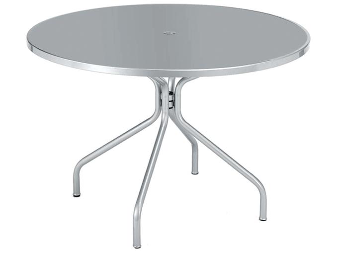 Drink 36 Inch Round Steel Umbrella Table