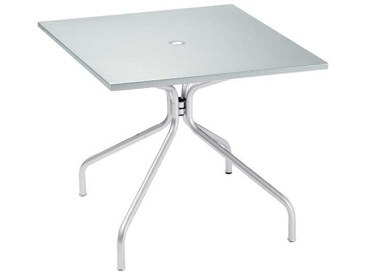 Solid 32 Inch Square Steel Umbrella Table