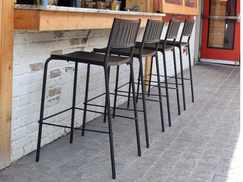 Bridge Steel Outdoor Patio Bar Stool Set