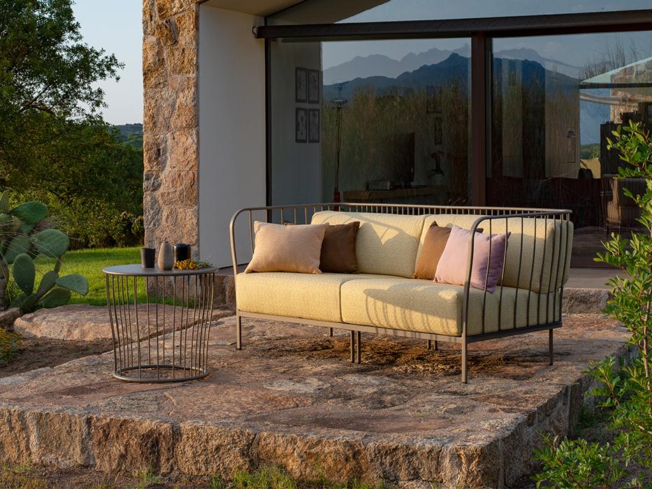 Cannole Steel Cushion Outdoor Patio Lounge Set