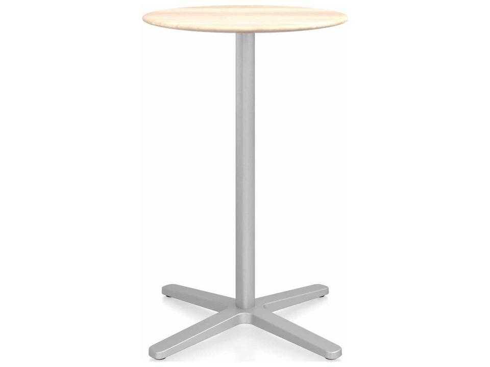 Emeco By Jasper Morrison Round Patio Counter Table with X-Base