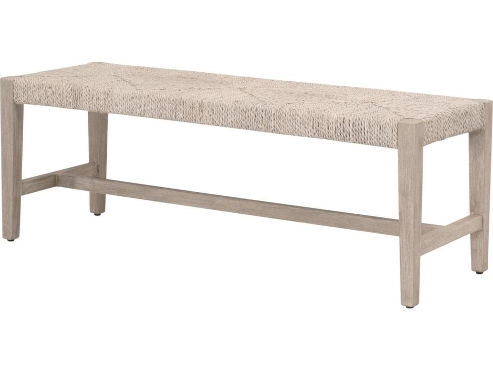 Woven Malay Gray Accent Bench