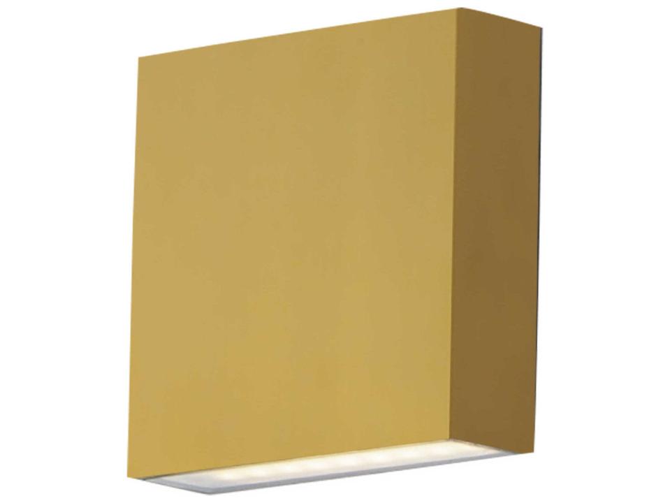 Brik 4.75 Inch 2-Light Outdoor Wall Sconce in Natural Aged Brass